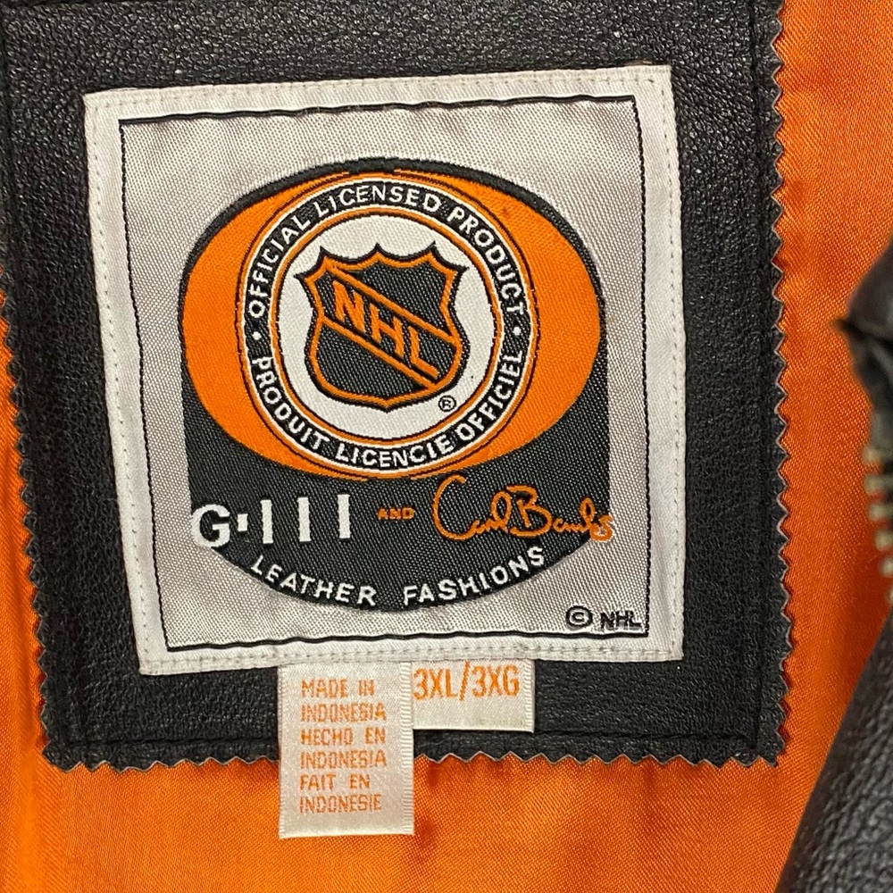 Philadelphia Flyers Leather Jacket Men’s 3XL GIII & Carl Banks - Picture 6 of 7
